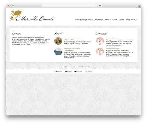 Catalyst best wedding WordPress theme - marcelleeventi.it