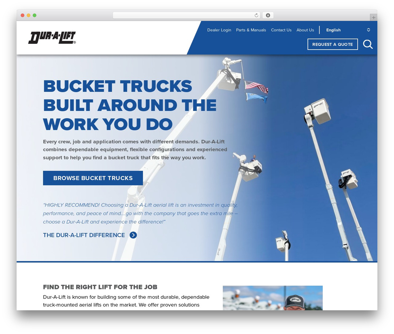 Custom Theme theme WordPress - dur-a-lift.com