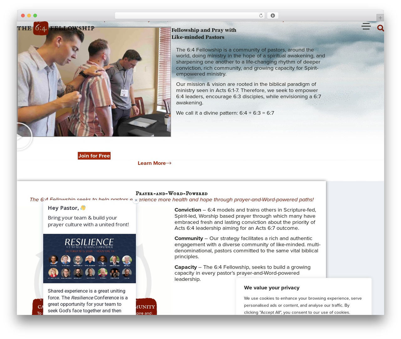 WordPress theme Cairn Elementor Framework - 64fellowship.com