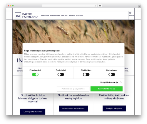 WordPress theme INVL - invlbalticfarmland.com