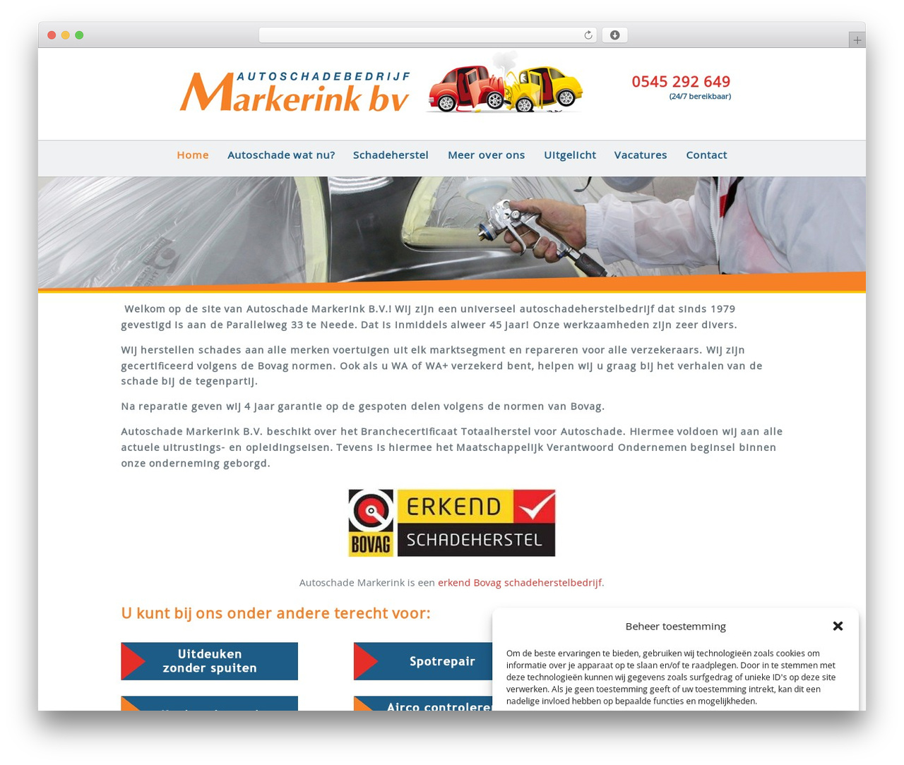 Divi WordPress theme - autoschade-markerink.nl