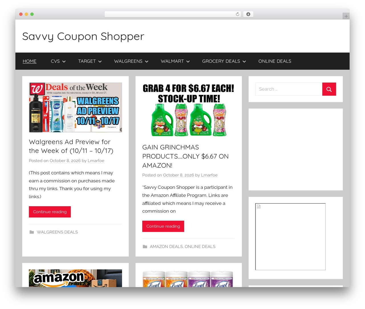 Donovan WordPress theme - savvycouponshopper.com