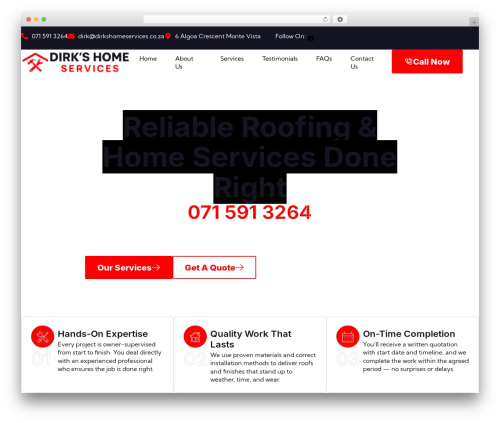 Elfsight contact form cc WordPress plugin - dirkshomeservices.co.za
