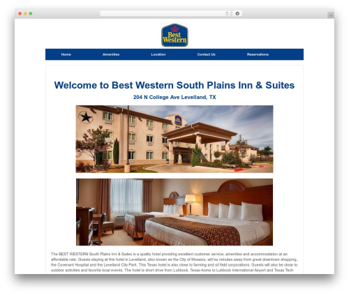 Responsive Pro WordPress theme - bestwesternsouthplainsinn.com