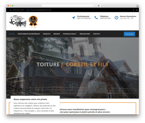 WordPress theme Tansy - toiturecorbeil.com