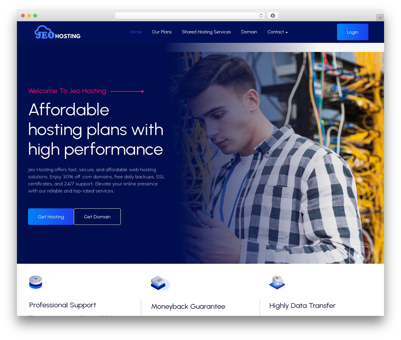 Hostim Child WordPress theme - jeohosting.com