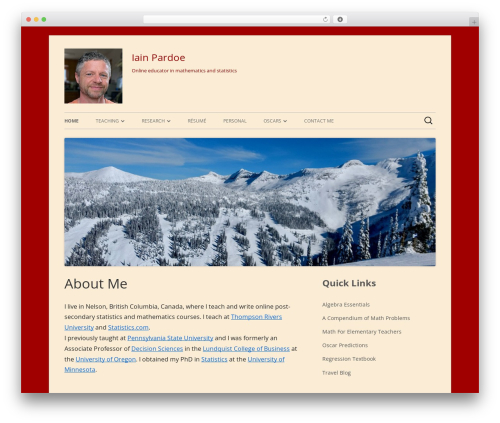 Tiny Framework best free WordPress theme - iainpardoe.com