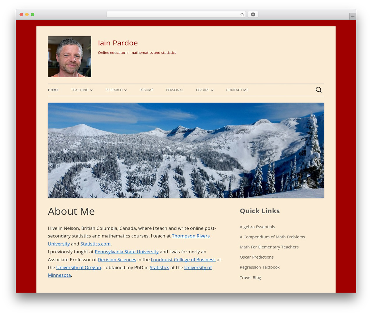 Tiny Framework Child Example best free WordPress theme - iainpardoe.com
