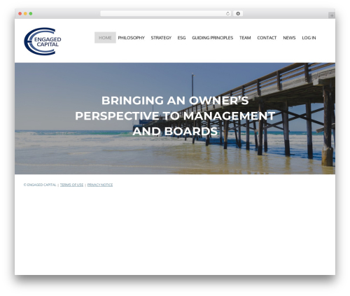 Zero WordPress theme - engagedcapital.com