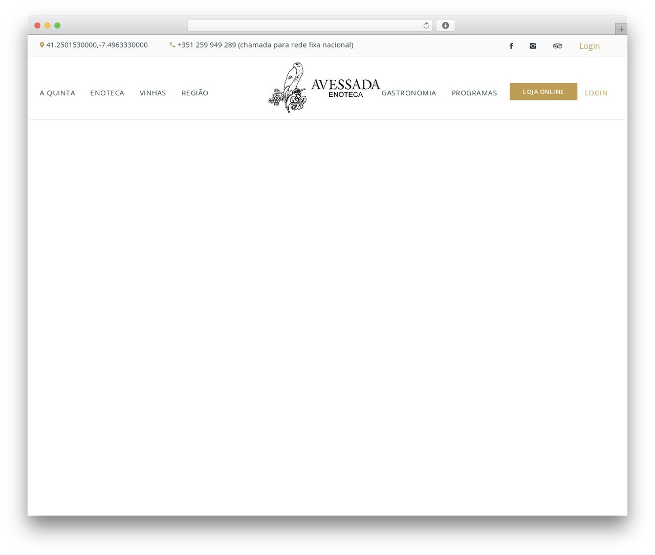 WordPress theme Basicamente Site Press - enotecadouro.com