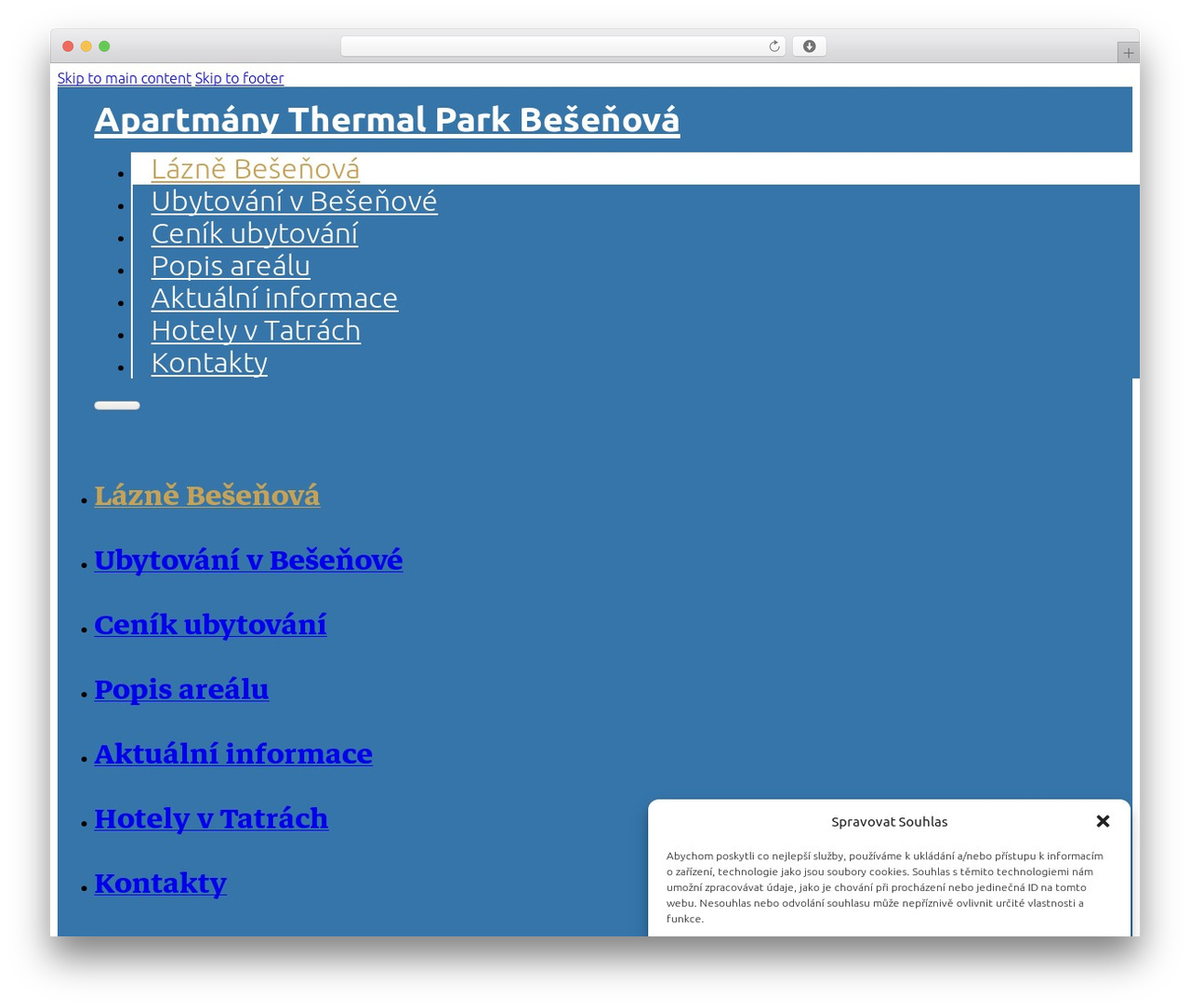 WordPress theme WebManiak Child Theme - besenova-thermalpark.com