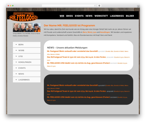 WordPress website theme Mango - mr-feelgood.ch