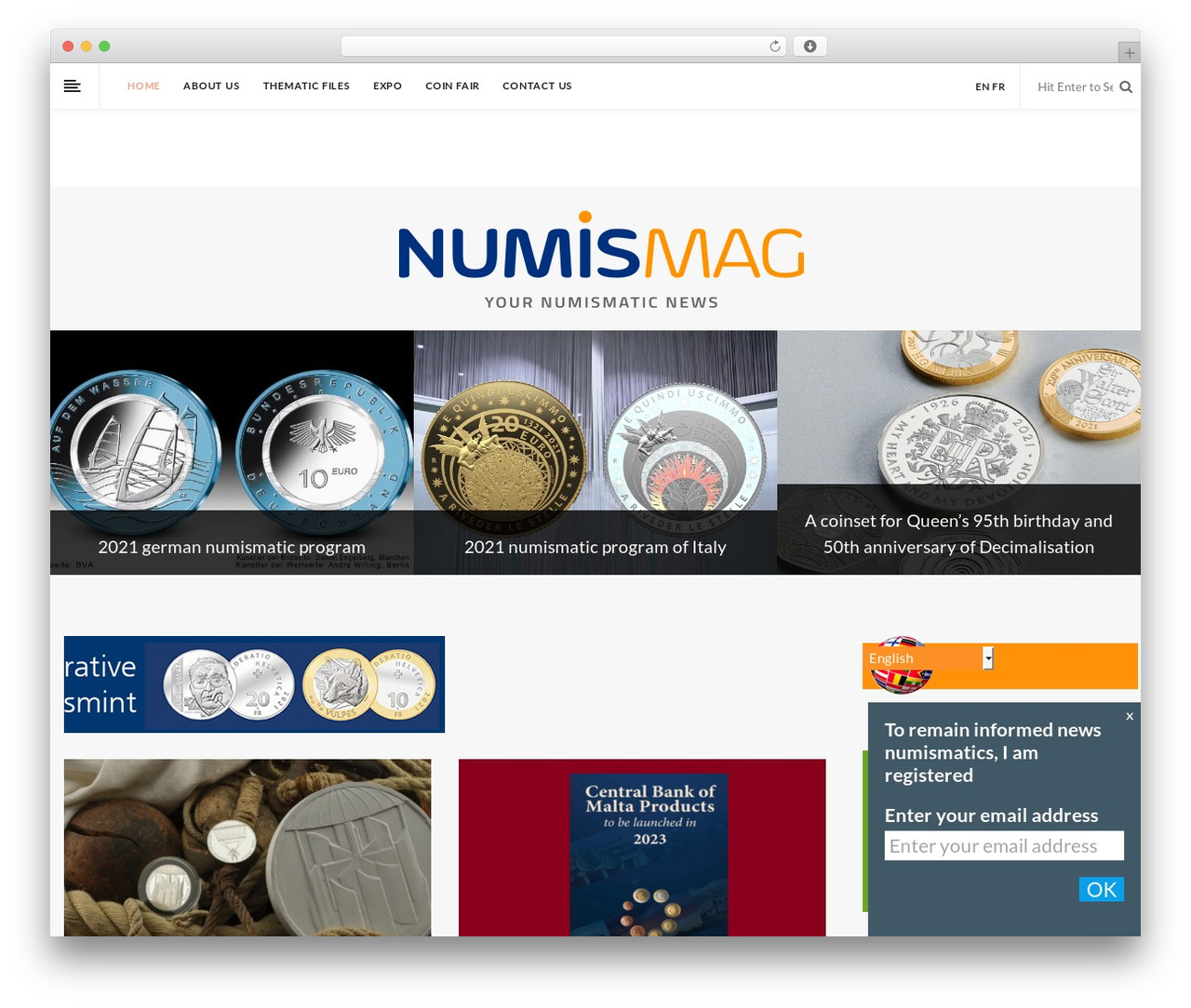 Numismag WordPress news theme - numismag.com