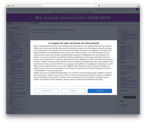 Andreas WordPress theme - uneclassematernelle.unblog.fr