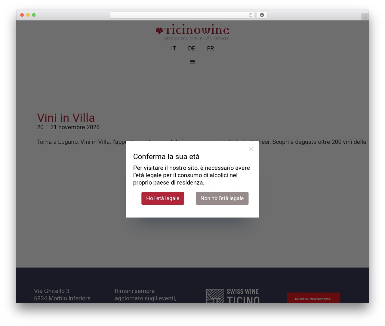Best WordPress theme Hello Elementor - ticinowine.ch
