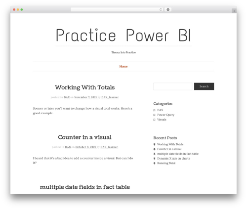 Read premium WordPress theme - practicepowerbi.com