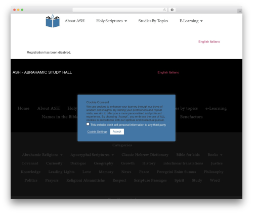 Theme WordPress Hello Elementor - abrahamicstudyhall.org