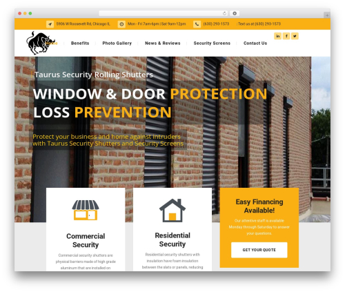 Theme WordPress Taurus - taurussecurityshutters.com