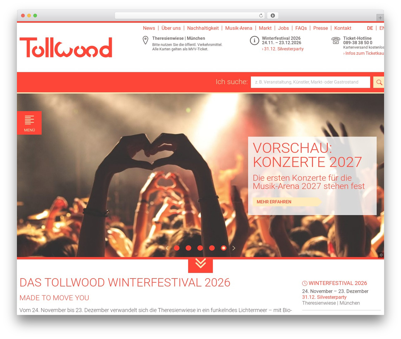 WordPress theme Theme ContexLabs - tollwood.de