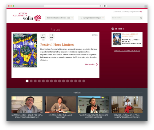WordPress website theme Sofia Action Culturelle - la-sofiaactionculturelle.org