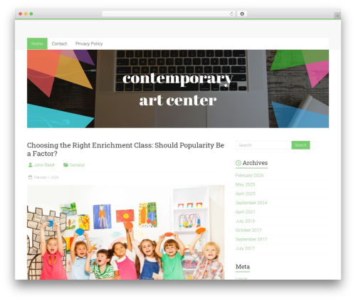 Accelerate WP theme - contemporaryartcenter.org