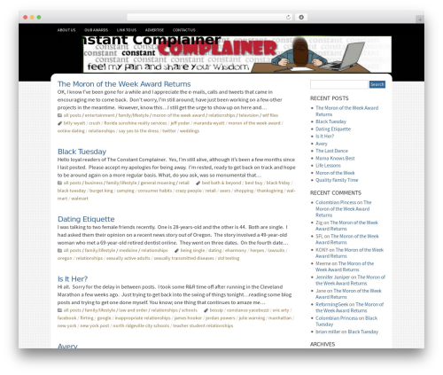 Alpha Nexus WordPress theme - theconstantcomplainer.com