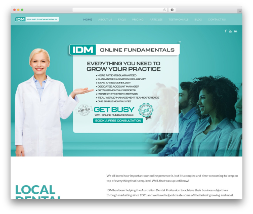 Benchmark WordPress theme - dentalmarketing.com.au Benchmark WordPress theme - dentalmarketing.com.au