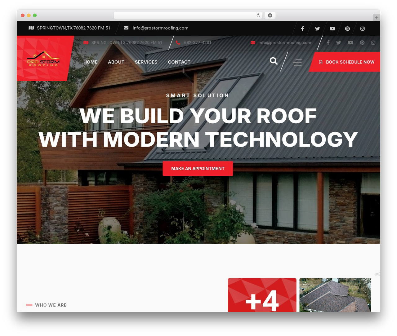 Best WordPress theme Roofix - prostormroofing.com