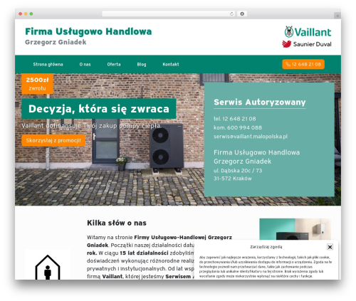 BootScore WordPress theme design - vaillant-serwis.com.pl