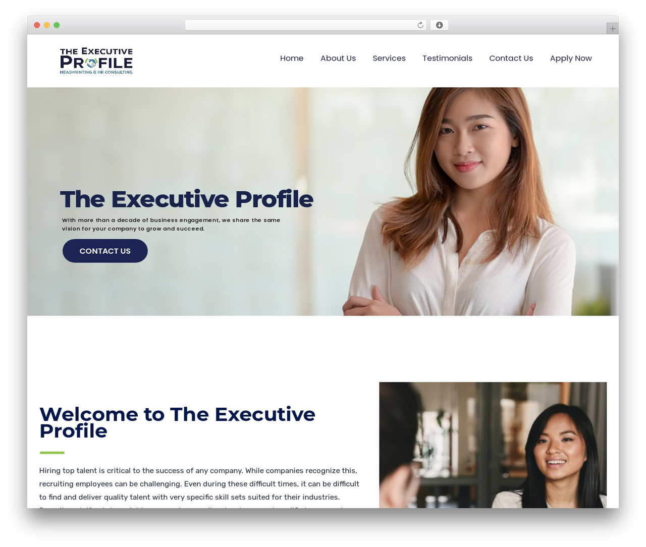 Consultix best WordPress theme - theexecutiveprofile.com