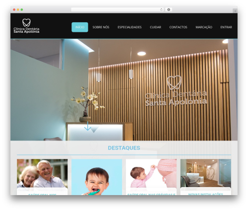 Dentist Lite WordPress theme - clinicasantapolonialcains.pt