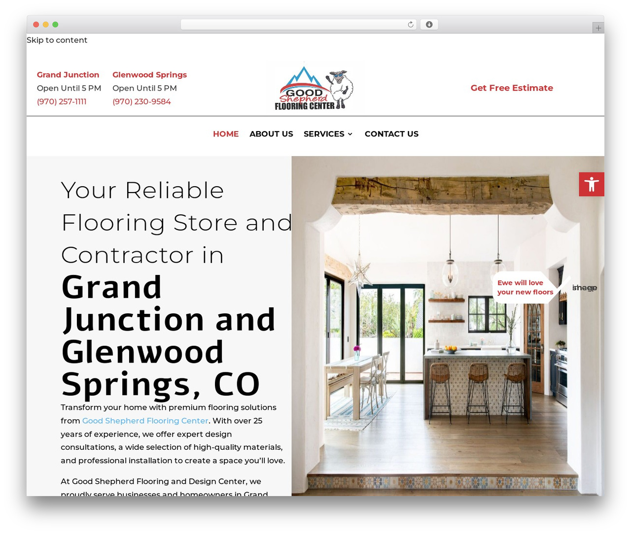 Divi Child Theme 2023 WordPress ecommerce theme - goodshepherdflooring.com