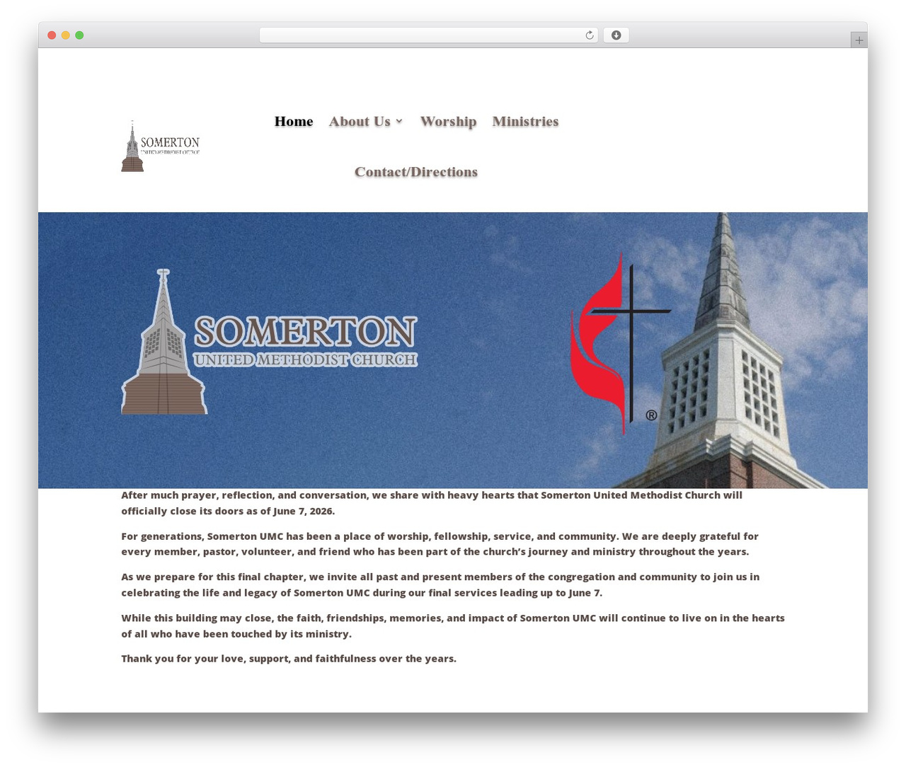 Divi WordPress theme design - somerton-umc.org
