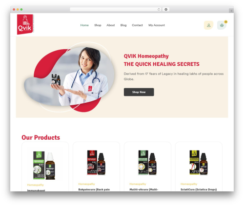 Ecolive theme WordPress - qvik-homeopathy.com