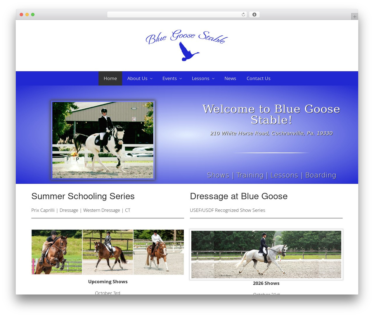 Genesis WordPress theme - bluegoosestable.com Genesis WordPress theme - bluegoosestable.com