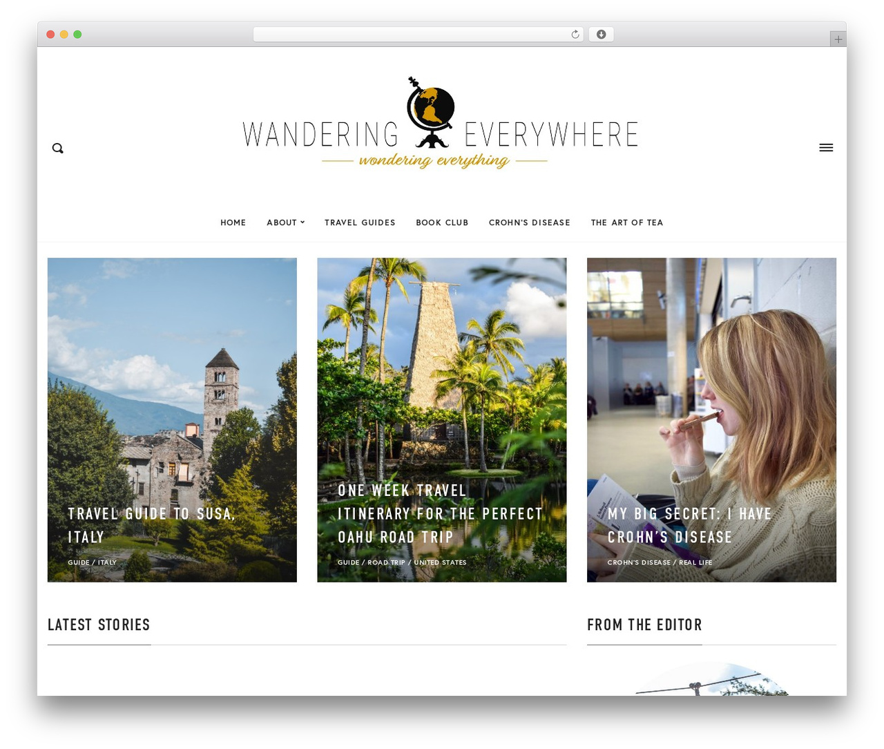 Higo WP theme - wandering-everywhere.com