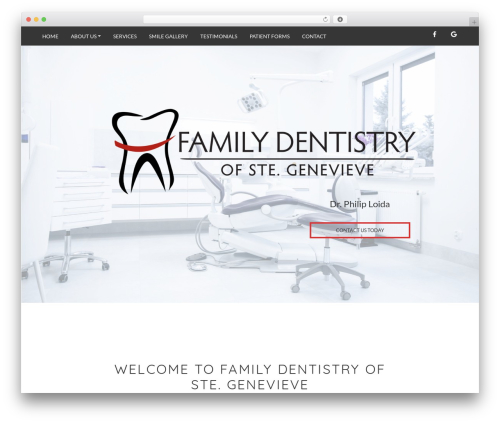 jeter WordPress website theme - familydentistrystegen.com