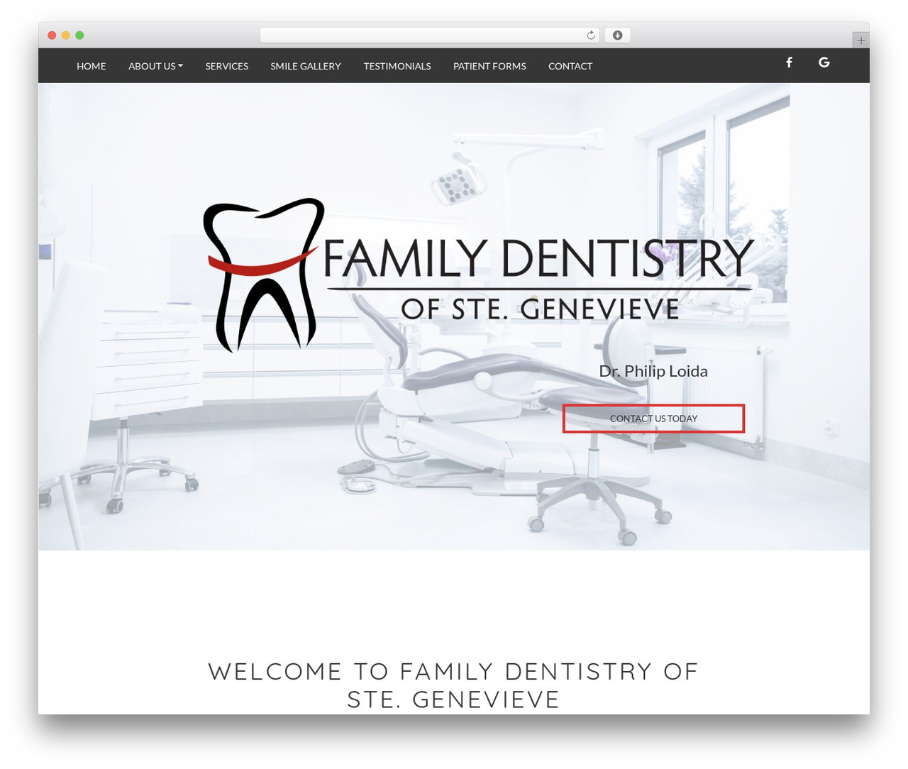 Jeter WordPress website theme - familydentistrystegen.com
