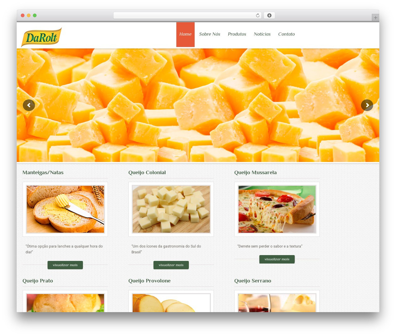 Justshop WordPress theme - laticiniosdarolt.com.br
