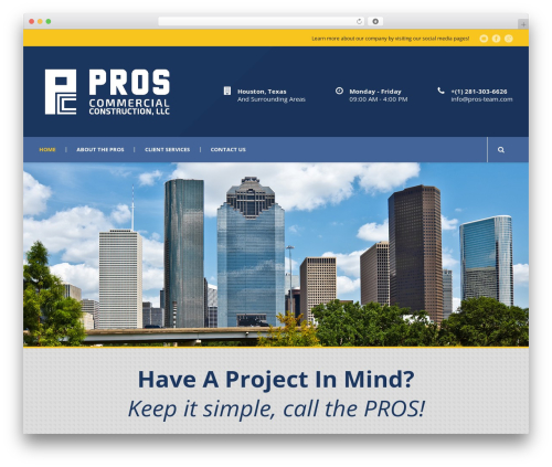 Mega Project WordPress theme - proscommercial.com