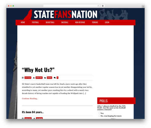 O3 Framework WordPress theme - statefansnation.com