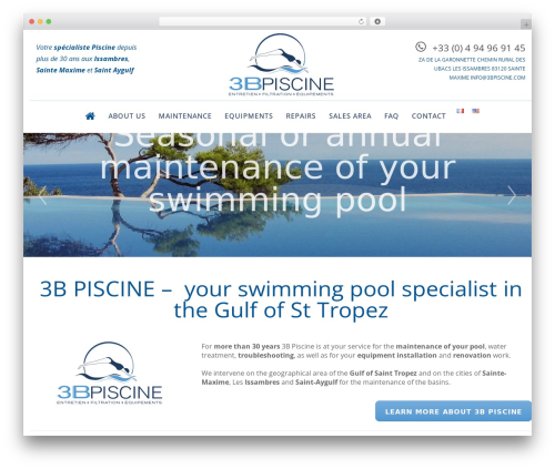 Pool Services theme WordPress - 3bpiscine.com