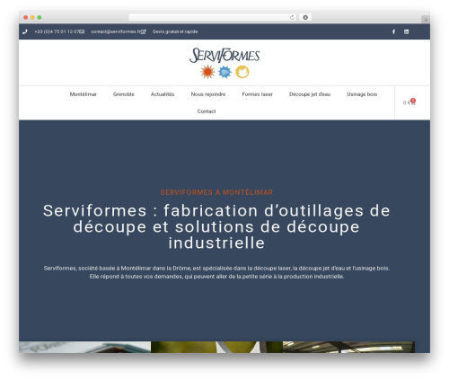 Serviformes WordPress theme design - serviformes.com
