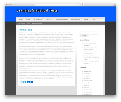 Simplism WordPress theme - learningstatisticaltests.com