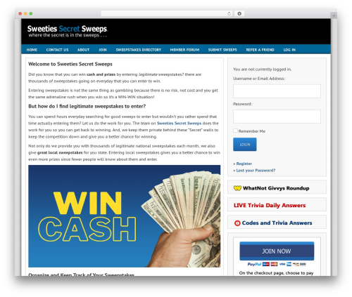 CubePoints (cubepoints) free WordPress plugin - sweetiessecretsweeps.com