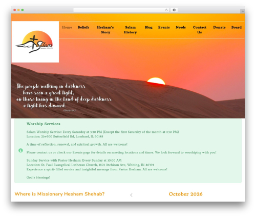 Web font social icons WordPress plugin - salamchristianfellowship.org
