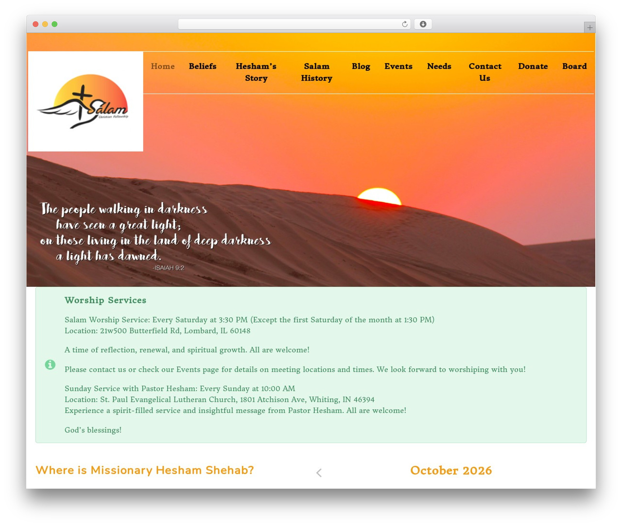 Theme WordPress Bethlehem - salamchristianfellowship.org