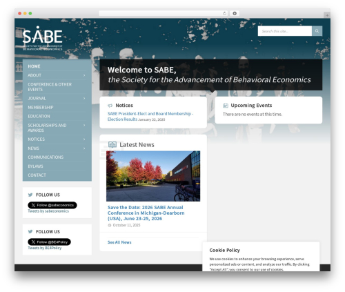 TownPress WordPress theme - sabeconomics.org
