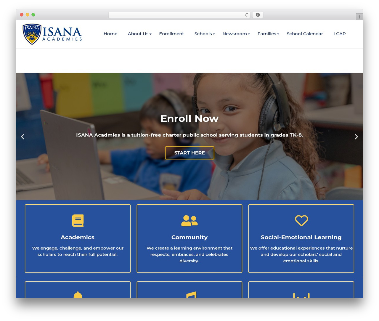 WordPress theme Ed School - isana.org