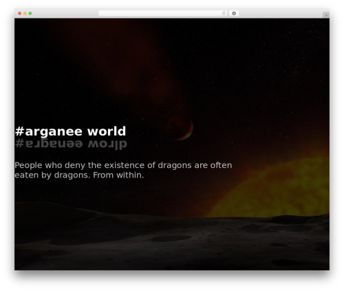 WordPress theme Arganee World - arganee.world